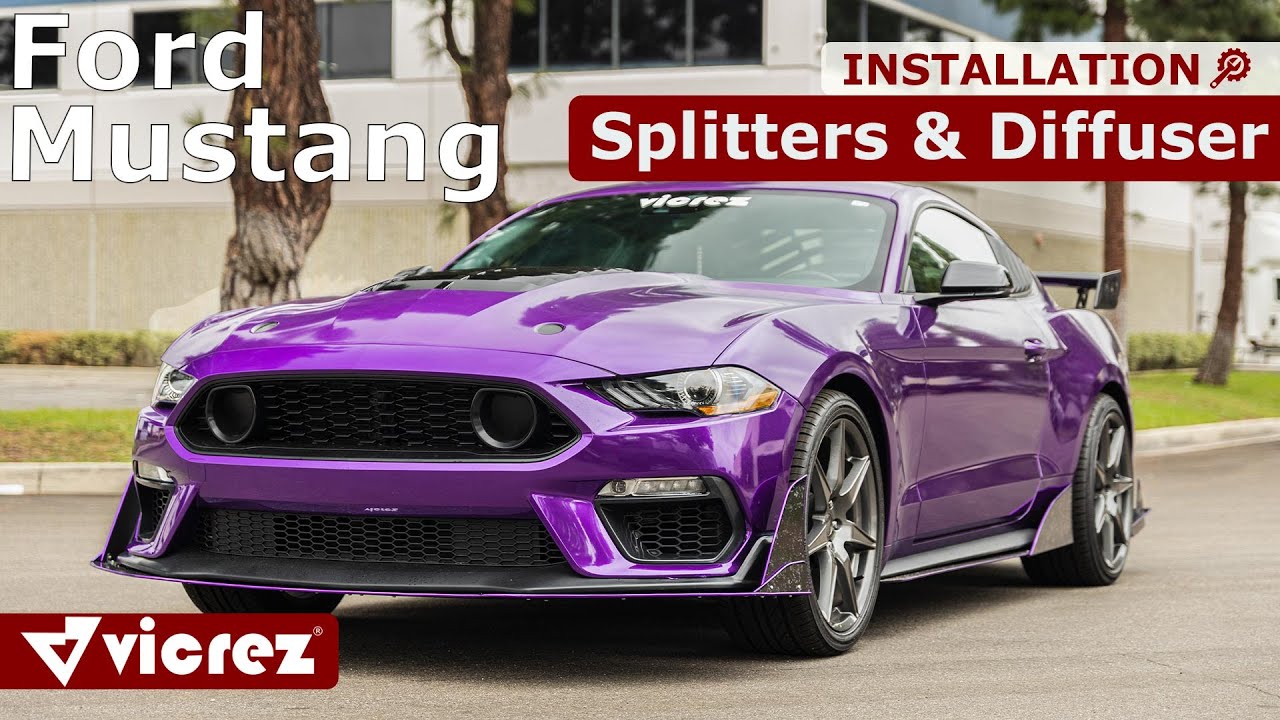 Vicrez Genali VR2 Rear Diffuser vz102636 | Ford Mustang 2015-2025