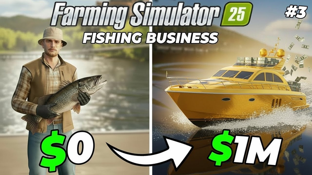 I spent 5 YEARS making FISHING EMPIRE with $0 on NEW MAP! (Full Film) – Farming Simulator 25