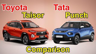 Toyota Taisor Vs Tata Punch Comparison | क्या Punch इसे टक्कर देगी | Motor Insas