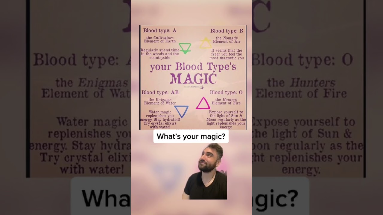 Watch Blood Types Magic #spirituality on YouTube Watch Blood Types Magic #spirituality on YouTube