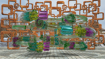 OctreeSolid ray tracing: 4K/30fps ZeroNine3, glass refraction