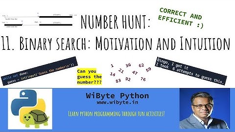 11. Number Hunt activity: Motivation and intuitive explanation for the binary search algorithm