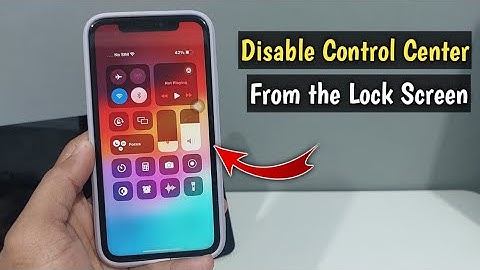 Disable Control Center from the Lock Screen