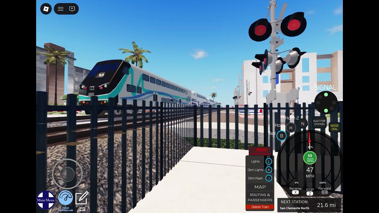 Metrolink F59phi passing through Mission Avenue 