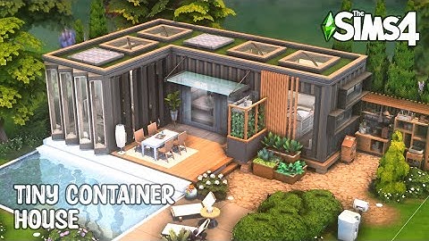 TINY CONTAINER HOUSE (NO CC) | The Sims 4 | Speed Build | Palakoslip