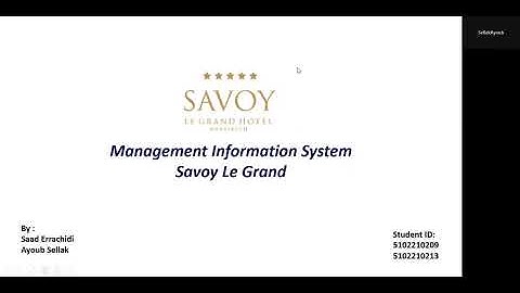 Management information system - Case Study Savoy Le Grand HOTEL