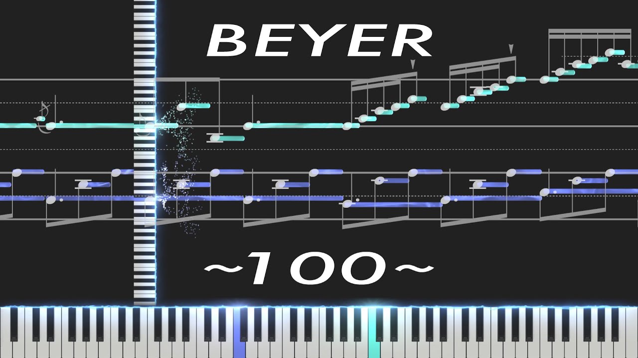 簡単楽譜】バイエル - 100番/Beyer Piano - 100 [ムト譜(3線譜)] - YouTube