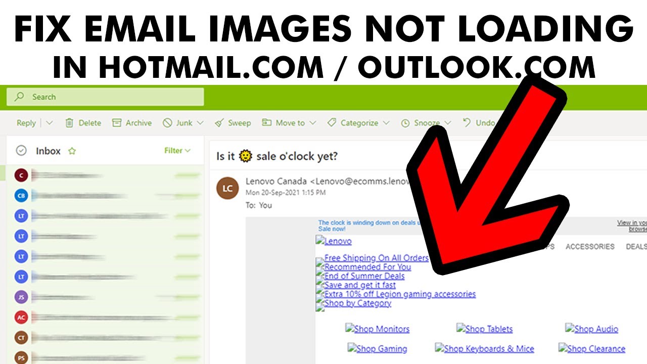How To Fix Email Images Not Showing or Loading In Hotmail Or Outlook