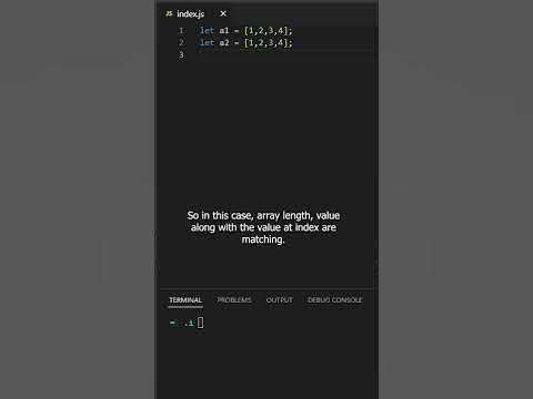 Comparing scalar arrays [ ] made easy | JavaScript | 2D Arrays | Single ...