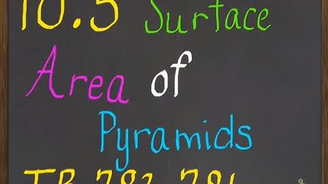 10.5 Surface Area of Pyramids