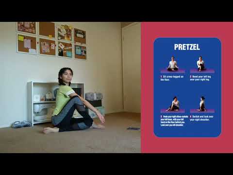 How to do Pretzel Pose | Yoga Bingo | Yoga Instructions for Kids | Healthy Spine | Lan Lan Yoga