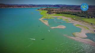 𝟰𝗛 𝗱𝗿𝗼𝗻𝗲𝘀 | Kite Surf en el Mar de Aragón, Caspe (Zaragoza)