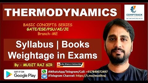 Thermodynamic by Mudit Raj Sir | Syllabus Books & Weightage in Exams