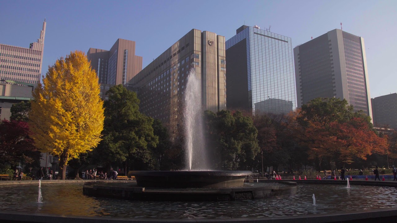 digital marketing 晩秋の都心 日比谷公園 Autumn sunlight casts gently in the center of metropolis α6500 4K S-log3.Cine