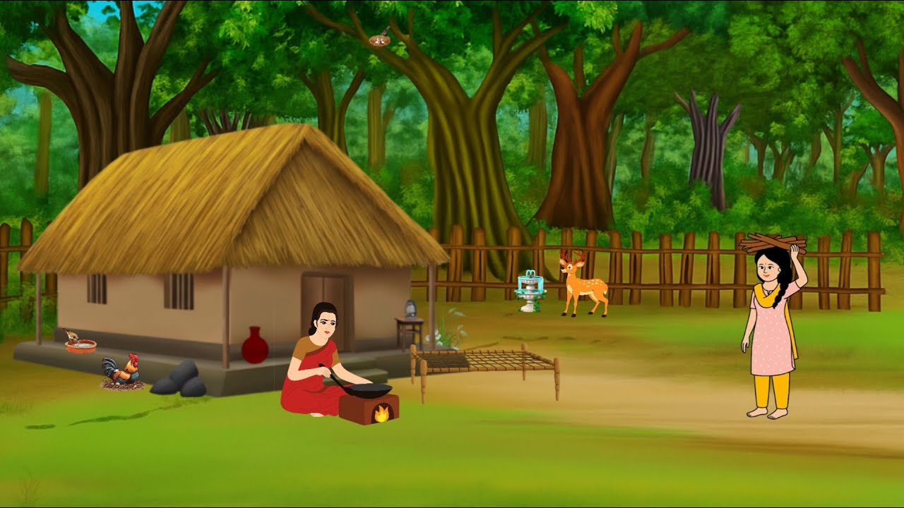 गरीब माँ और उसकी चतुर बेटी | Hindi Story | Hindi Kahani | Moral Stories | cartoon story