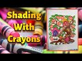 Adult coloring tutorial using crayons for shading