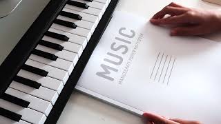 Music Manuscript Paper Notebook | 100-Page 6-Stave | Extra Wide | Book Sample