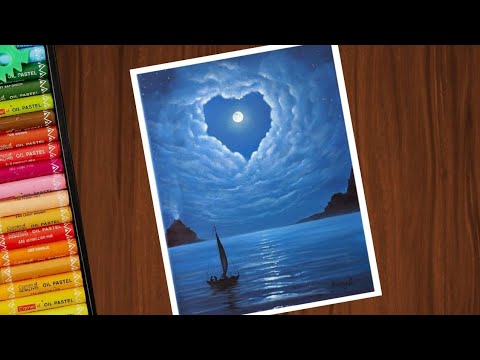 Featured image of post How To Draw Moonlight Scenery With Oil Pastels - In this video i show you how to draw beautiful moonlight scenery, using oil pastels.