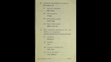 b.com 6th semester auditing and corporate governance