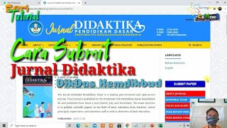 Cara Submit Jurnal Didaktika Dikdas Kemdikbud