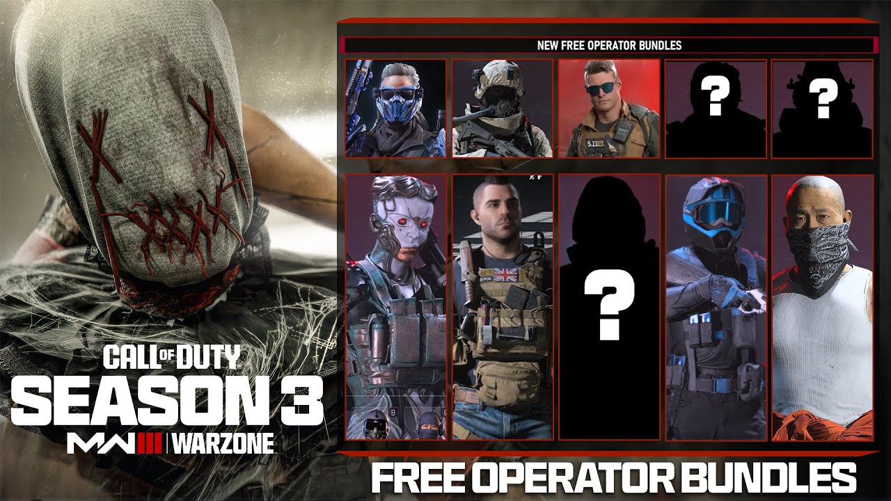 10 NEW FREE OPERATOR SKINS TO CLAIM! (Free Operators, Bundles, & Pack) - Modern Warfare 3 Season 3