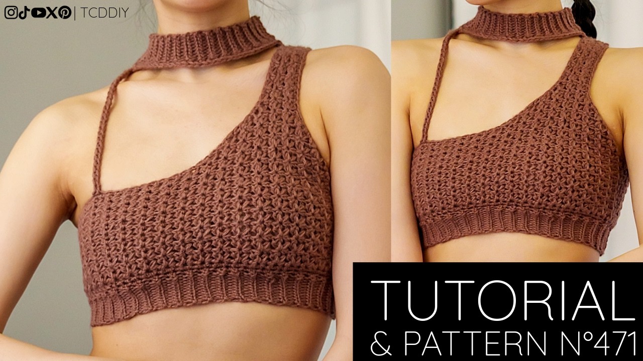 How to Crochet: Mock Neck Crop Top | Pattern & Tutorial DIY