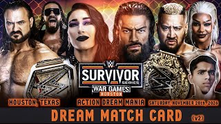 WWE Survivor Series: WarGames 2026 Dream Match Card (v2) | Houston, Texas | Action Dream Mania