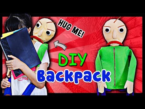 BALDI'S BASICS IN EDUCATION AND LEARNING! DIY CREEPY CUTE Baldi's Basics Hug Me Backpack! NO SEW!