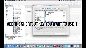 how to create a shortcut key on the MacBook to launch Apps