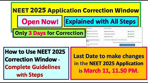 NEET 2025 Correction window Step by Step Demo in Tamil|NEET 2025 Correction window Open Now #neetug