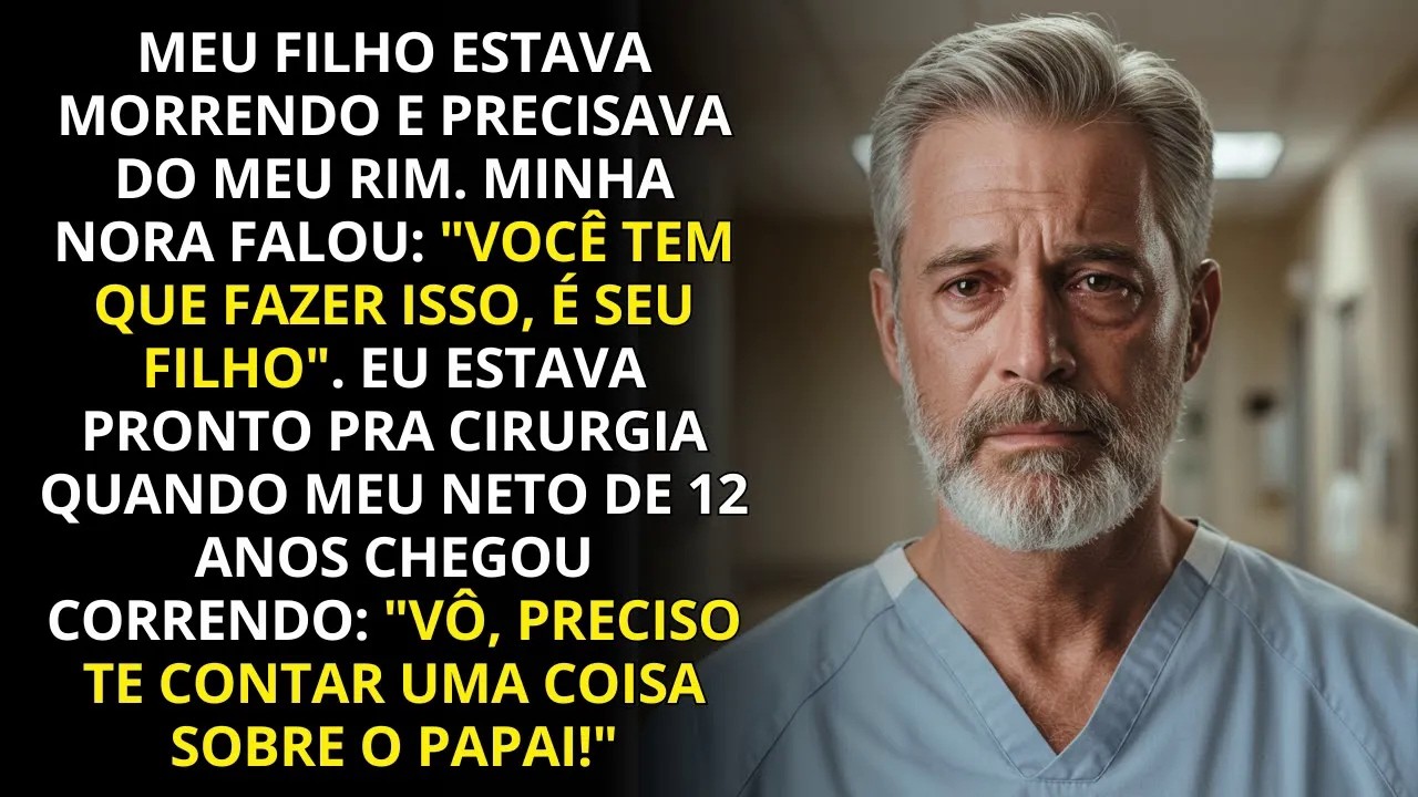 Eu estava a segundos de doar meu rim para meu filho… quando meu neto revelou o segredo!