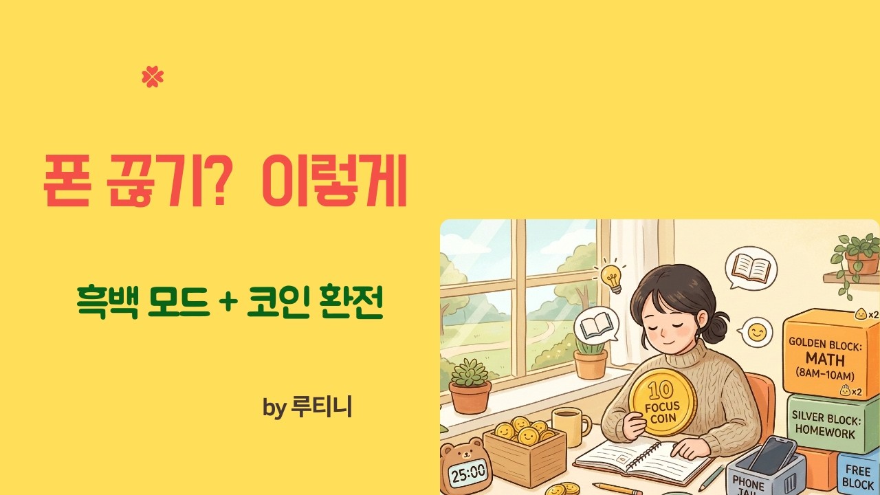 집중력을 코인으로 환전하기 : 핸드폰을 이기는 2단계 전략집중력을 코인으로 환전하기 : 핸드폰을 이기는 2단계 전략