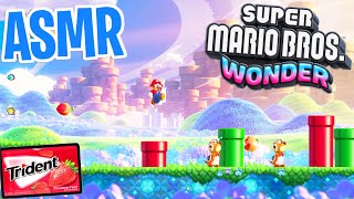 ASMR Gaming 😴 Super Mario Bros Wonder Relaxing Gum Chewing 🎮🎧 Nintendo Switch Controller Sounds 💤