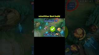 Minsitthar Best Damage Build Tutorial Mobile legends #ml2b #minsitthar #shorts