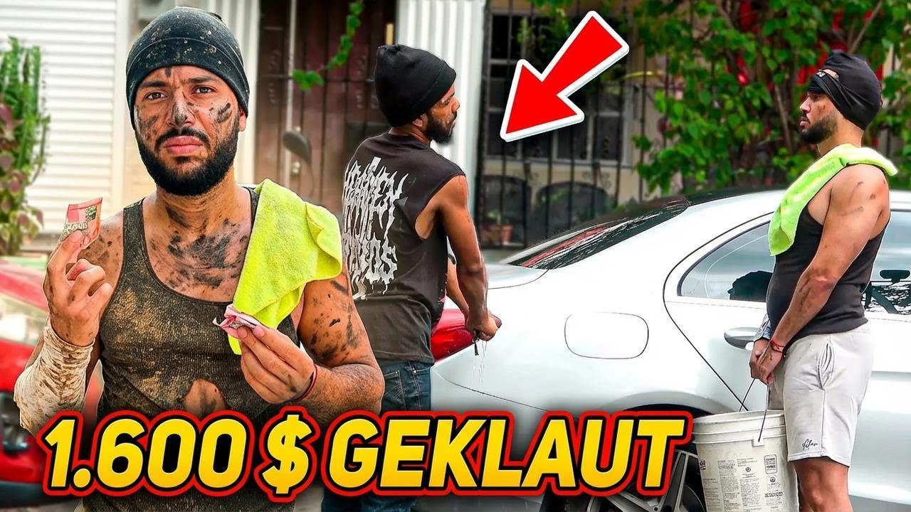 Ich verkleide mich als Obdachloser und überrasche diesen Autowäscher!😱