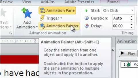 The Animation Painter in PowerPoint 2010