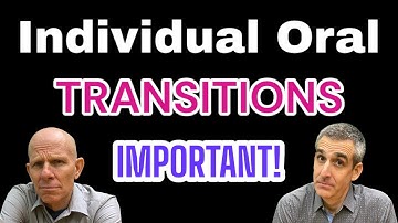 IB ENGLISH A: Individual Oral - Transitions and Signposting