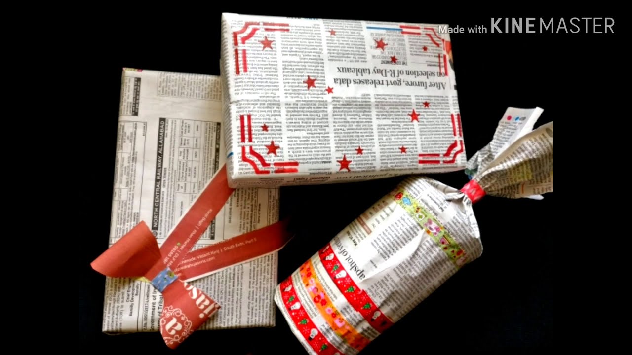Elegant Gift Wrapping Ideas Newspaper Gift Wrapping Ideas YouTube