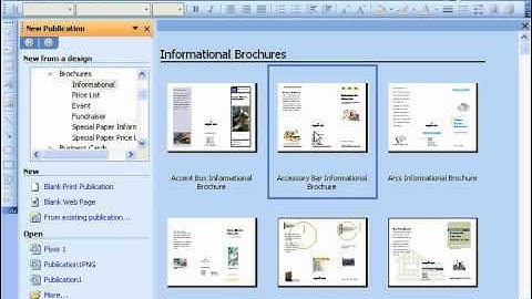 Publisher 2003 Tutorial View the New Publication Task Pane XP&2003 Microsoft Training Lesson 1.7