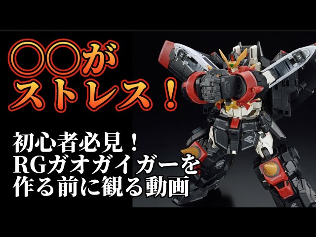 初心者必見！RGガオガイガーを作る前に観る動画】〇〇がストレス