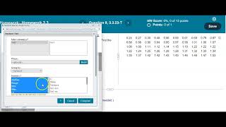 Math 14 HW 3.3.23-T Find the quartile using StatCrunch