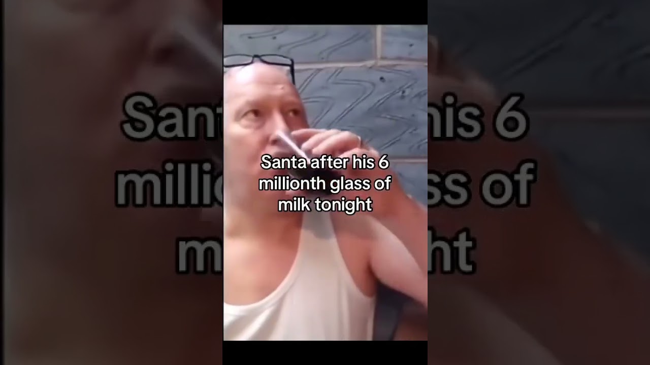 Santa after his 6 millionth glass of milk tonight 