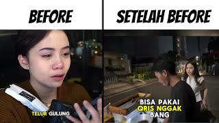 Cewek Nangis Ngajak Jajan Telur Gulung Sebelum Vs Sesudah