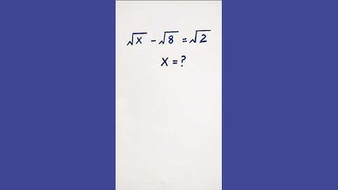 Algebraic expression |Math Olympiad |radical equation #viral #matholympiad #maths #shorts