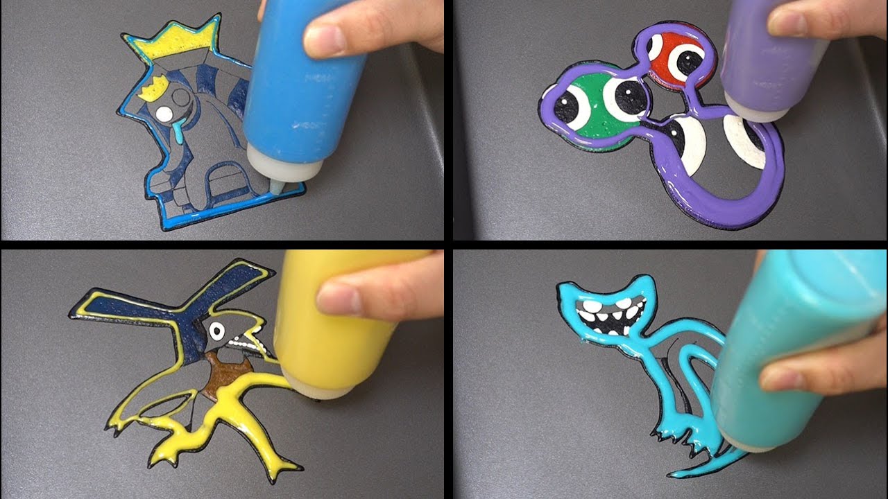 Rainbow Friends Chapter 2 Pancake Art KING BLUE, CYAN, YELLOW