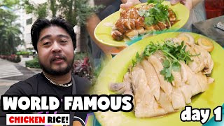 WE ATE WORLD FAMOUS HAINAN CHICKEN RICE But was it the BEST DAY 1 of SINGAPORE 