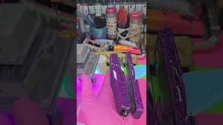 Let's seal glitter staplers with uv resin! 🥰✨️💕 #Glitter #stapler #uvresin #sealingglitter