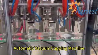Automatic Twist Off Cap Chili Paste Glass Jar Vacuum Capping Machine, Vacuum Twist-off Caps Machine