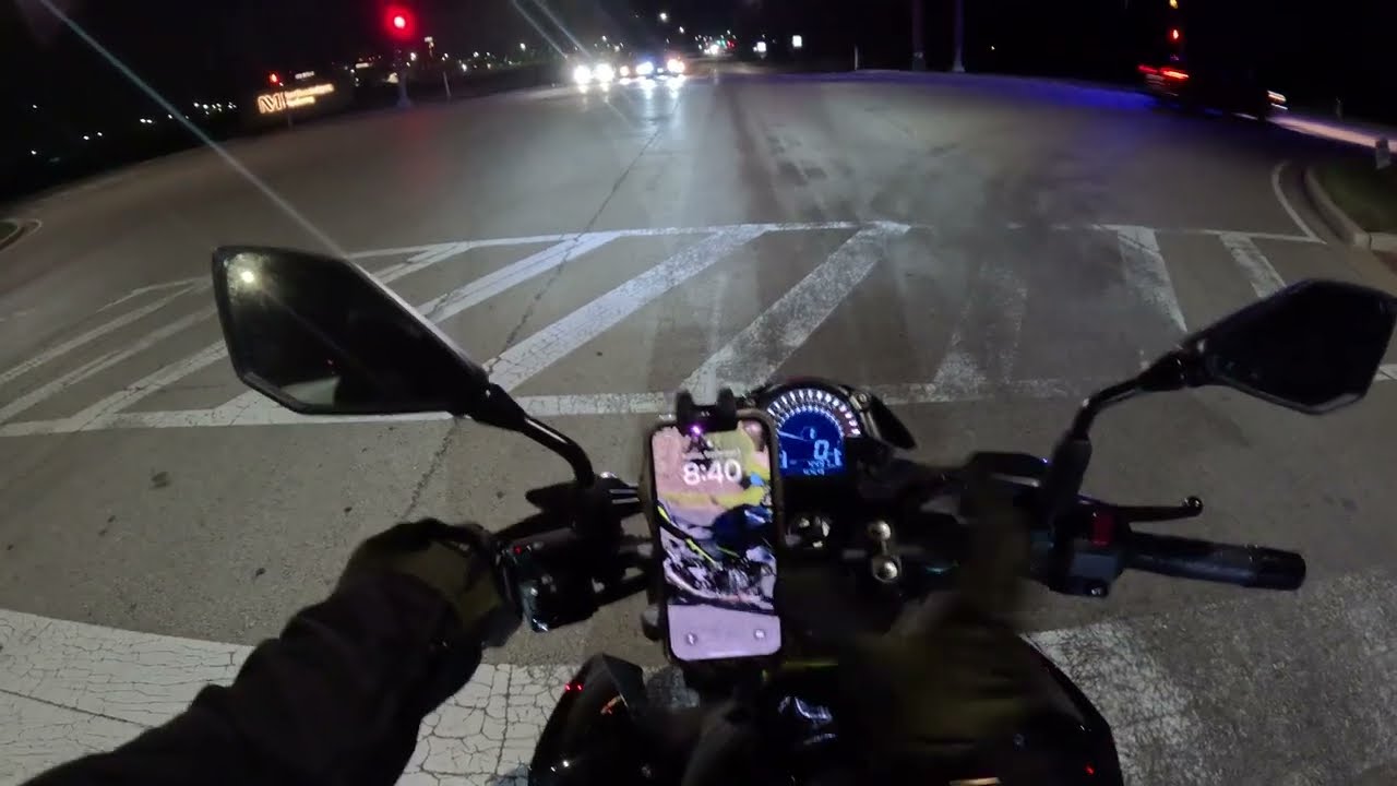 Kawasaki Z400 Night Ride - Pure Exhaust Sound - YouTube