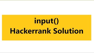 input hackerrank Solution Python
